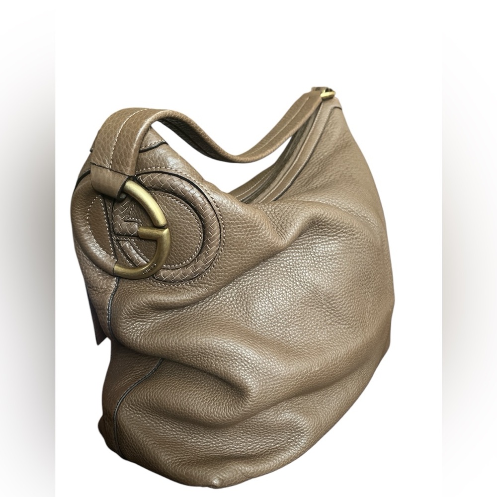 Gucci Tan Leather Hobo Bag